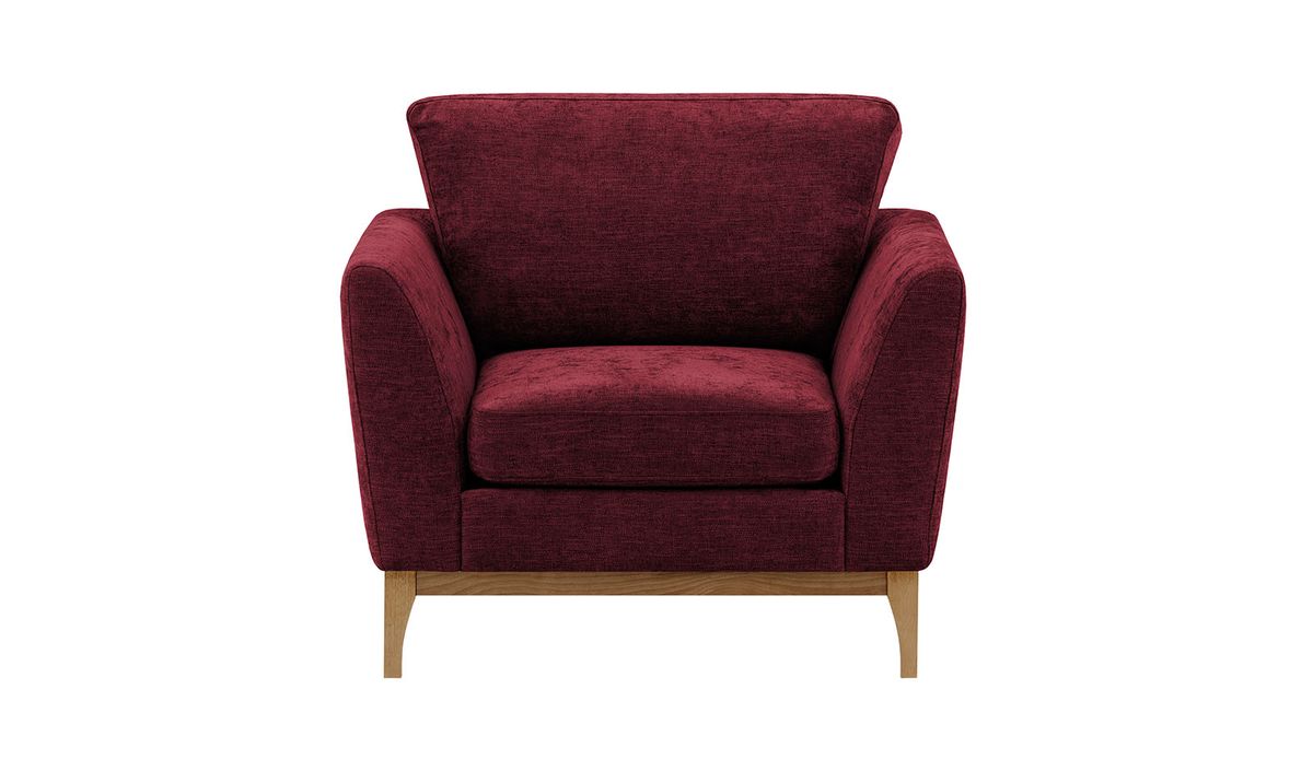 Fauteuil Malone, Gemma 59 - Bordeaux, Couleur des pieds: Noir wax