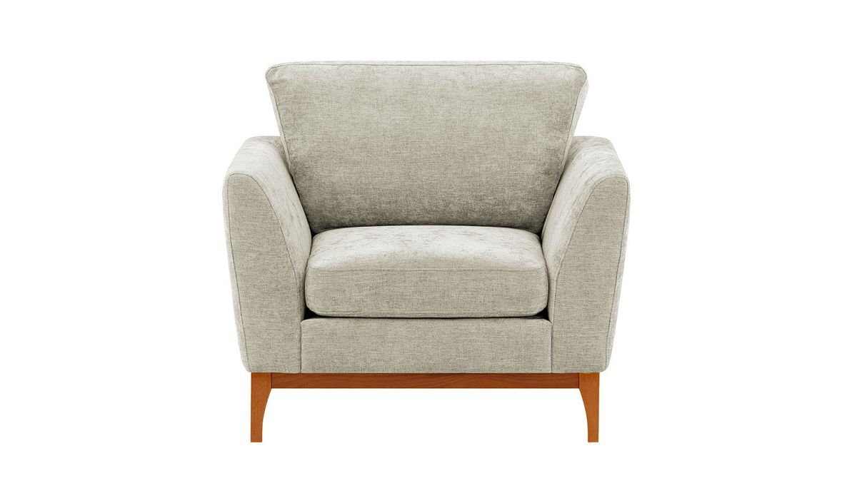 Fauteuil Malone, Gemma 80 - Blanc, Couleur des pieds: aveo