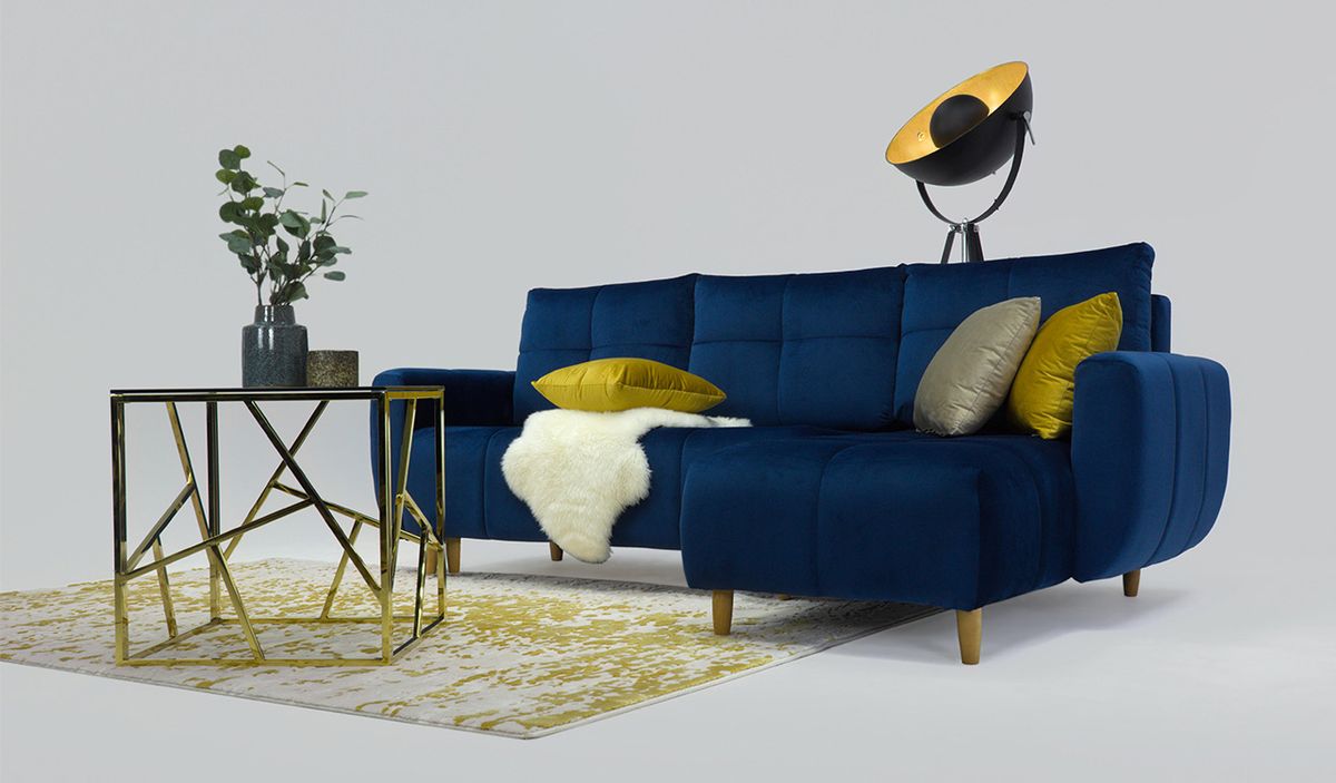 Canapé d’angle polyvalent avec fonction lit et coffre de rangement Globe