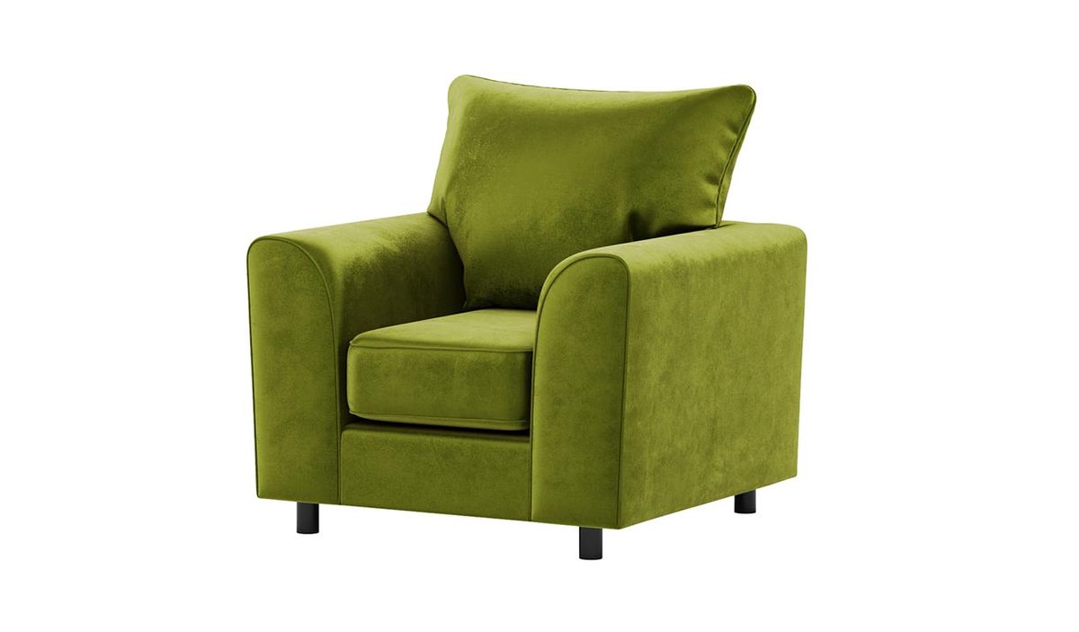 Fauteuil Dillon Velvet, olive - Kronos 17