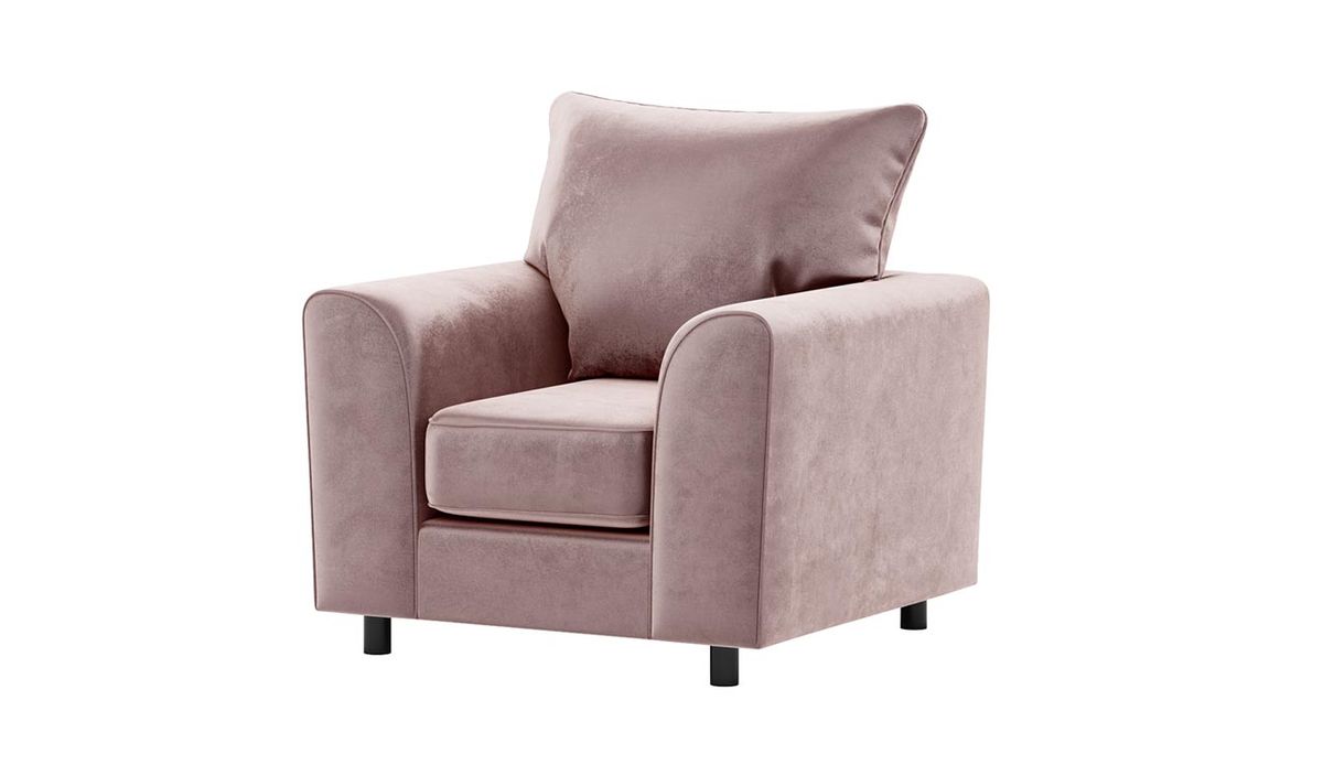 Fauteuil Dillon Velvet, rose poudré - Kronos 27