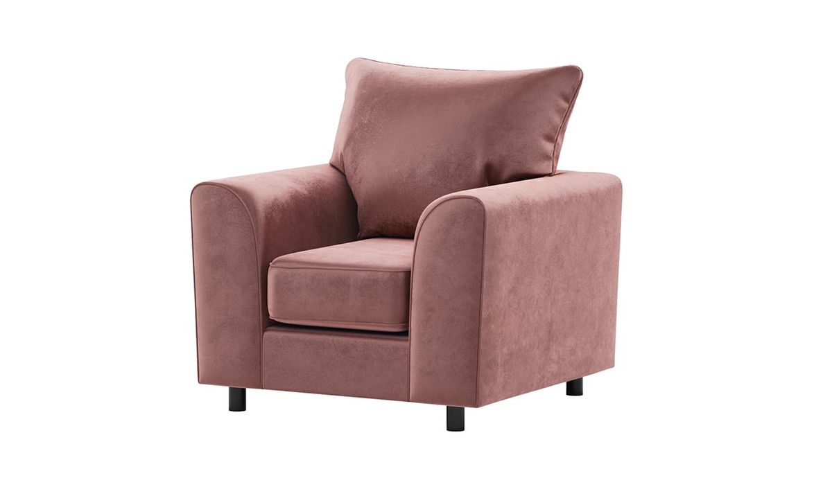 Fauteuil Dillon Velvet, rose delavé - Kronos 29