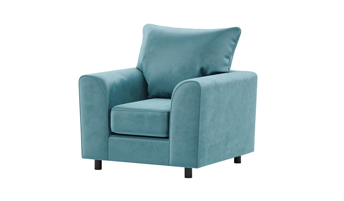 Fauteuil Dillon Velvet, bleu ciel - Kronos 31