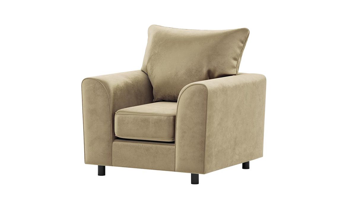 Fauteuil Dillon Velvet, crème - Kronos 35