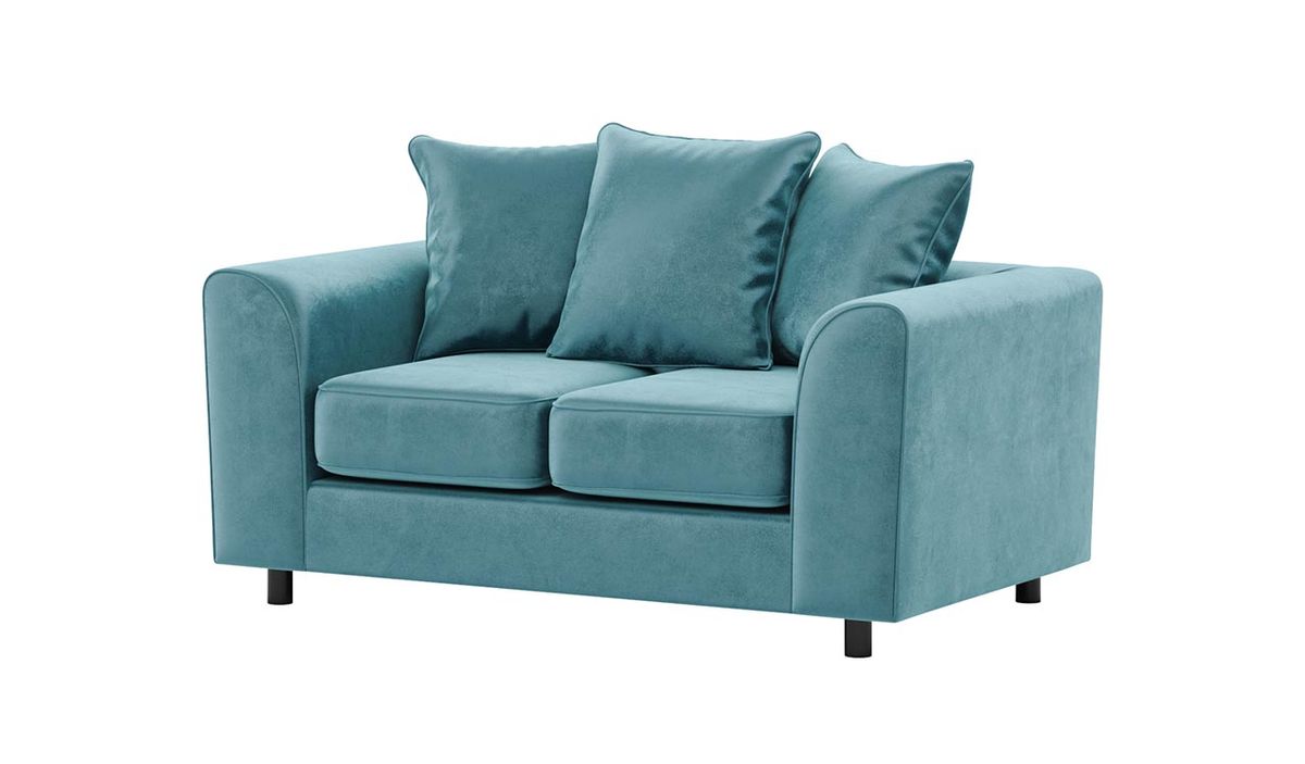 Canapé avec fonction lit Dillon Velvet, bleu ciel - Kronos 31