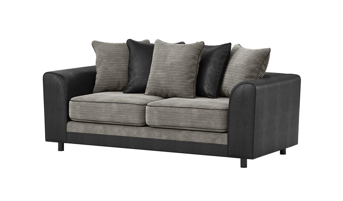 Canapé trois places Dillon, Jumbo grey/Snake black