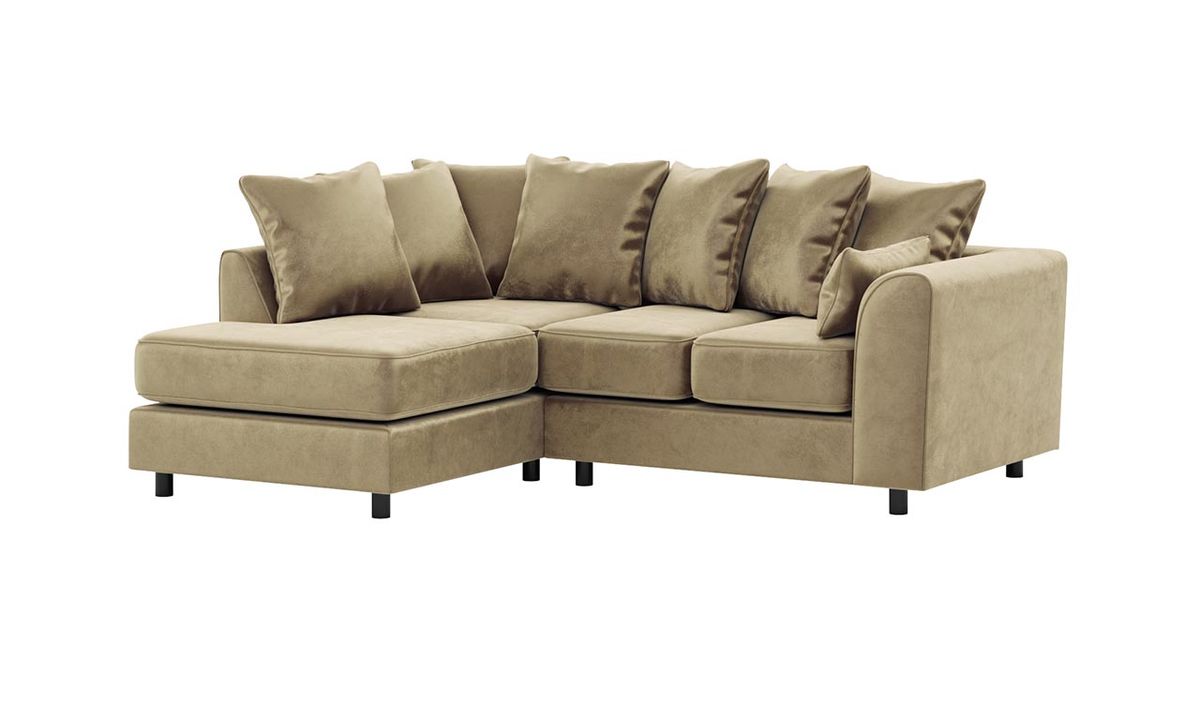 Canapé d’angle gauche Dillon Velvet, crème - Kronos 35