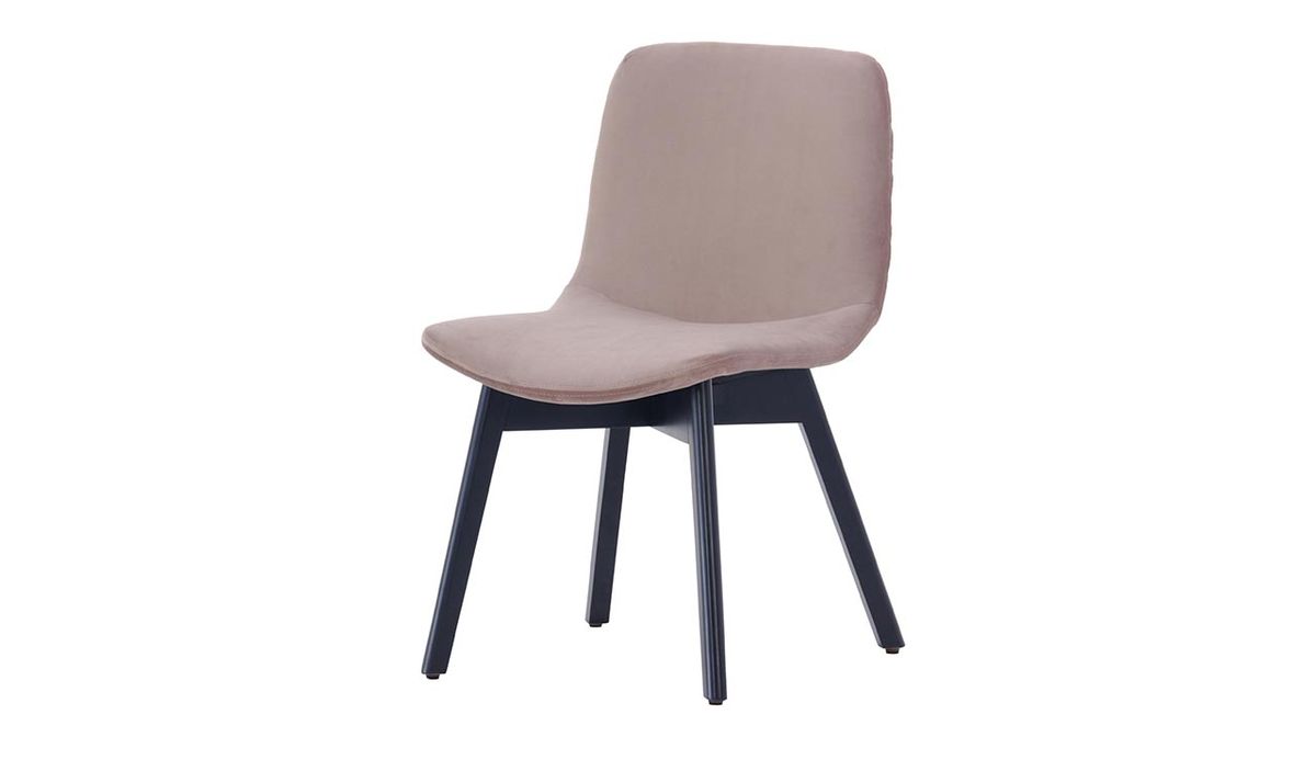 Chaise Felton buk, lila/rose - Velluto 14, Couleur des pieds: Noir