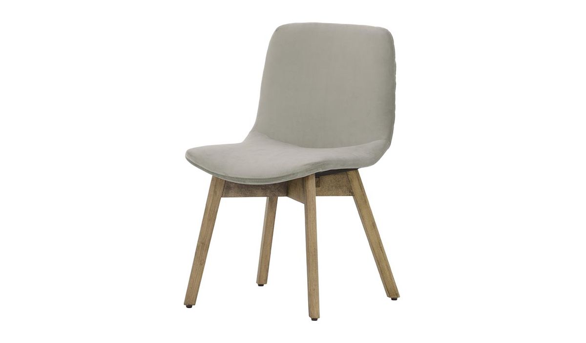 Chaise Felton buk, gris clair - Velluto 15