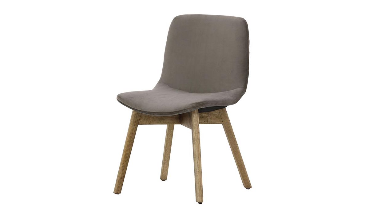 Chaise Felton buk, gris éléphant - Velluto 17