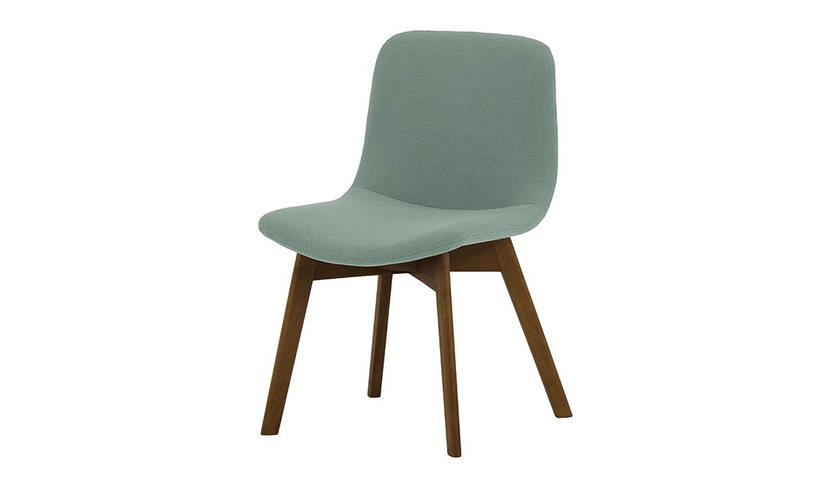 Chaise Giza buk, bleu pastel - Cablo 10, Couleur des pieds: Chêne foncé