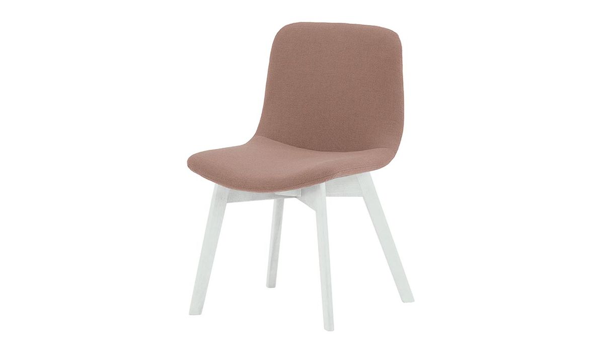 Chaise Giza buk, rose poudré - Cablo 12, Couleur des pieds: Blanc