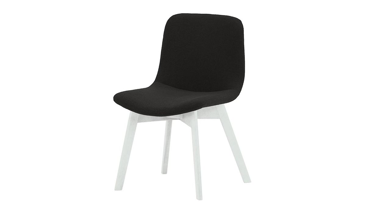 Chaise Giza buk, noir - Cablo 16, Couleur des pieds: Blanc