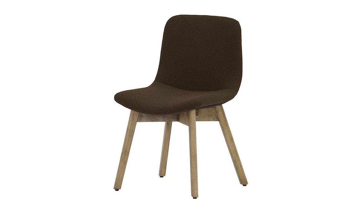 Chaise Giza buk, marron - Cablo 4, Couleur des pieds: Hêtre noir wax