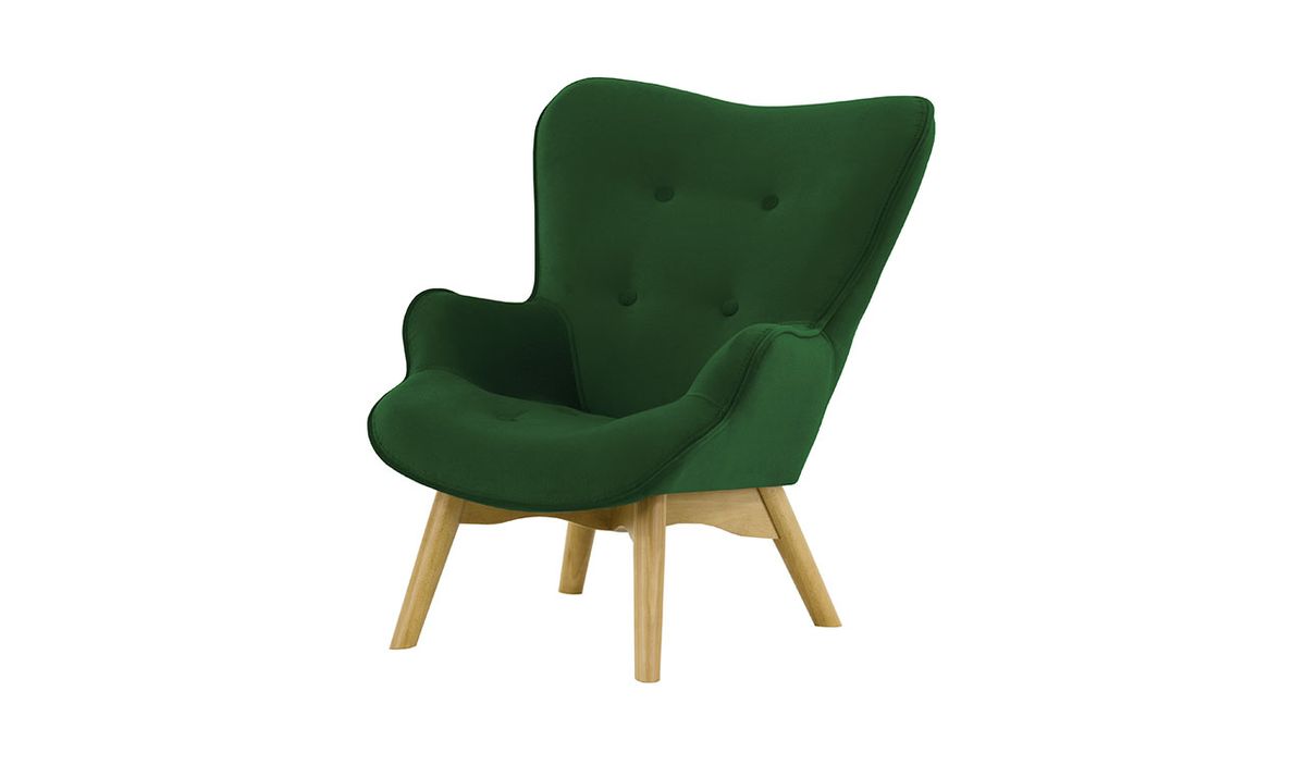 Fauteuil à oreilles pour enfants Ducan Mini Velvet