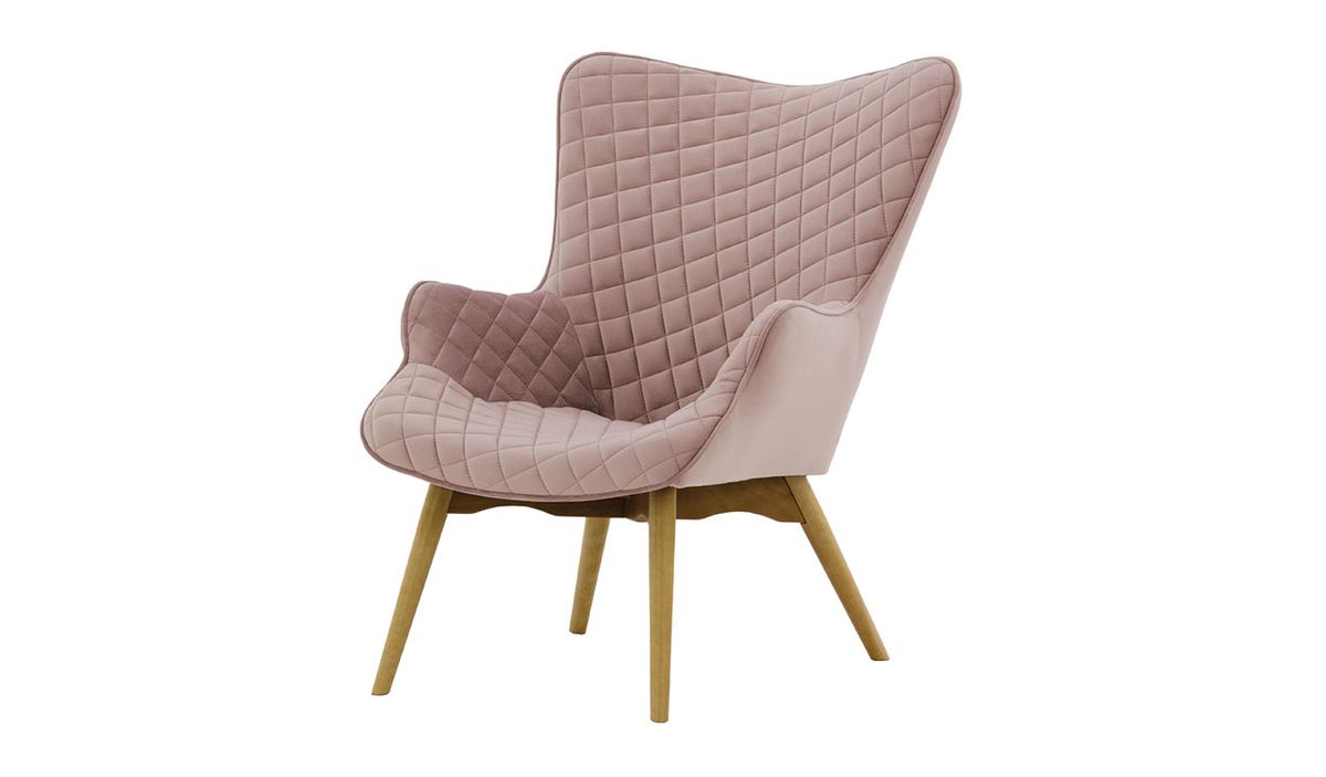Fauteuil à oreilles avec coutures Ducan Velvet