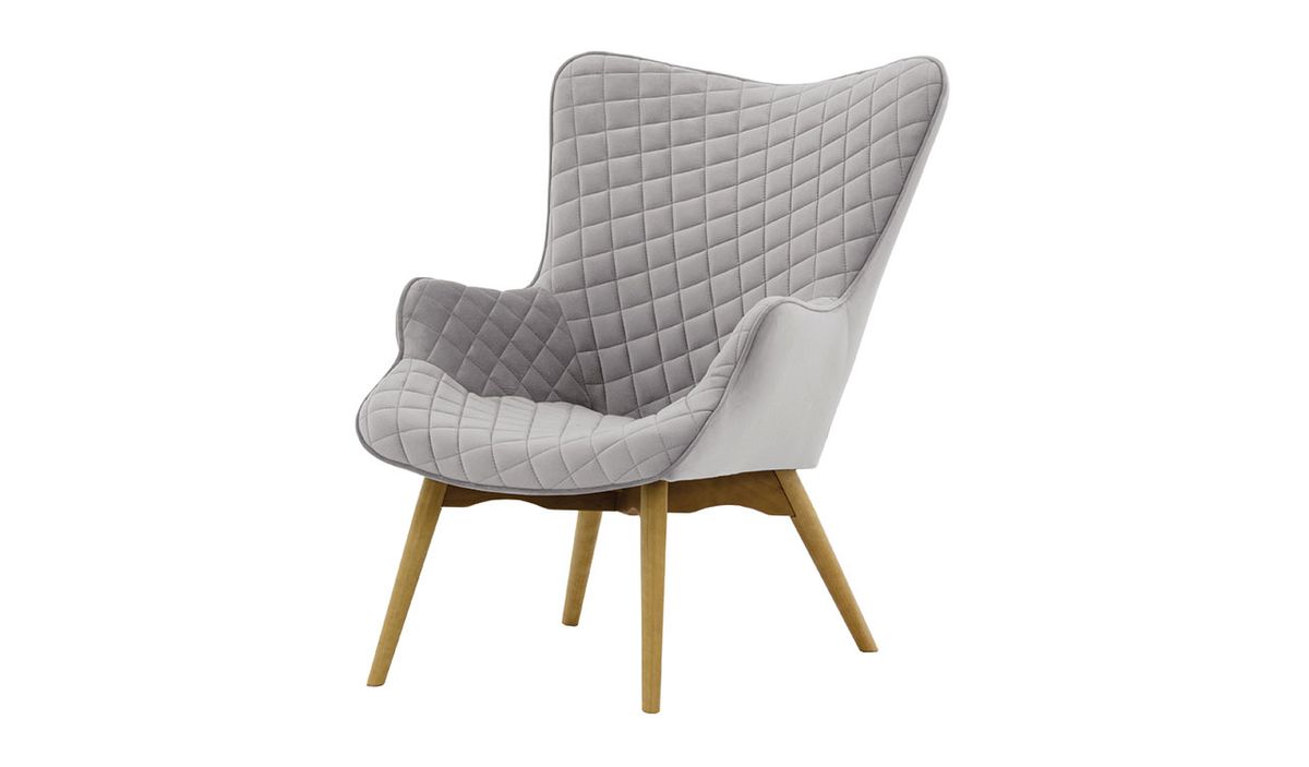 Fauteuil à oreilles avec coutures Ducan Velvet