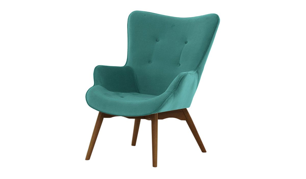 Fauteuil Ducan Velvet, bleu ciel - Kronos 12