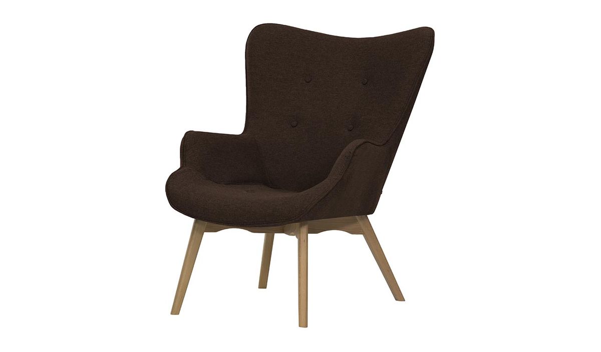 Fauteuil à oreilles Ducan Malmo, Malmo 90, Couleur des pieds: Chêne clair — vue 7