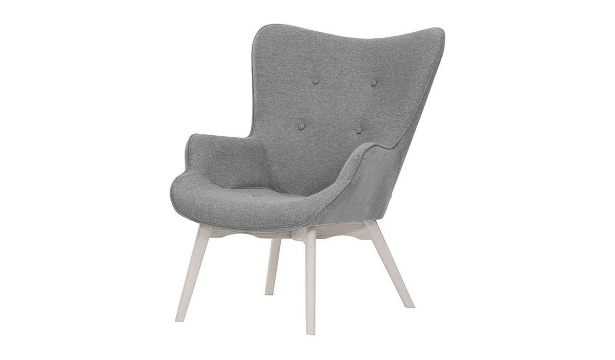 Fauteuil à oreilles Ducan Malmo, Malmo 90, Couleur des pieds: Chêne clair — vue 3