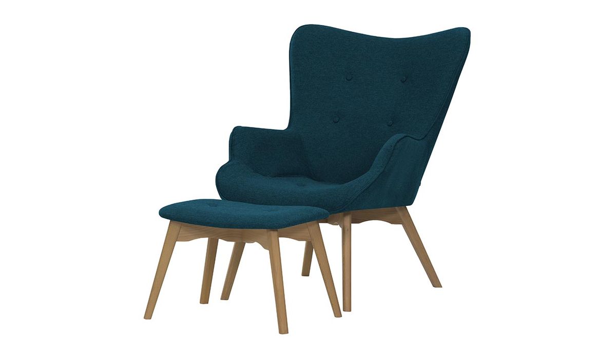 Fauteuil à oreilles avec repose-pied Ducan Malmo