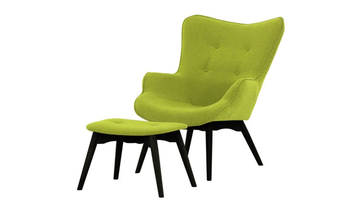 Fauteuil à oreilles avec repose-pied Ducan Ontario — vue 4