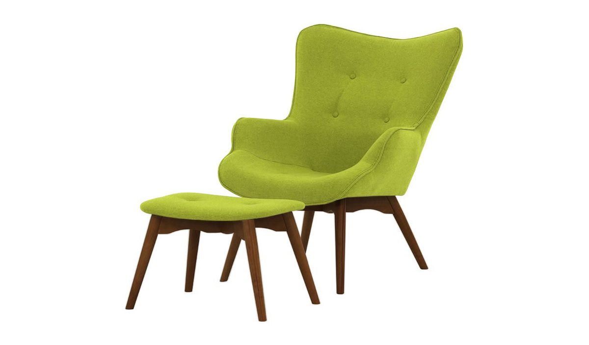 Fauteuil à oreilles avec repose-pied Ducan Ontario — vue 3