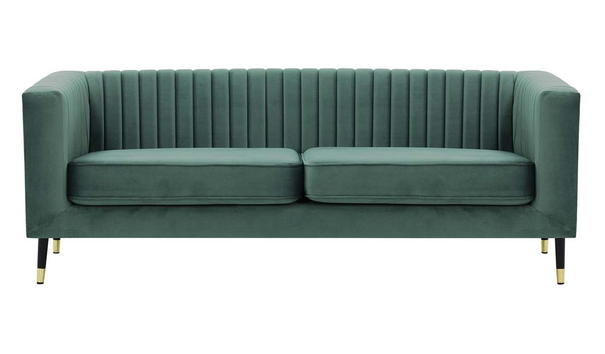 Canapé trois places Slender, bleu - Velluto 12