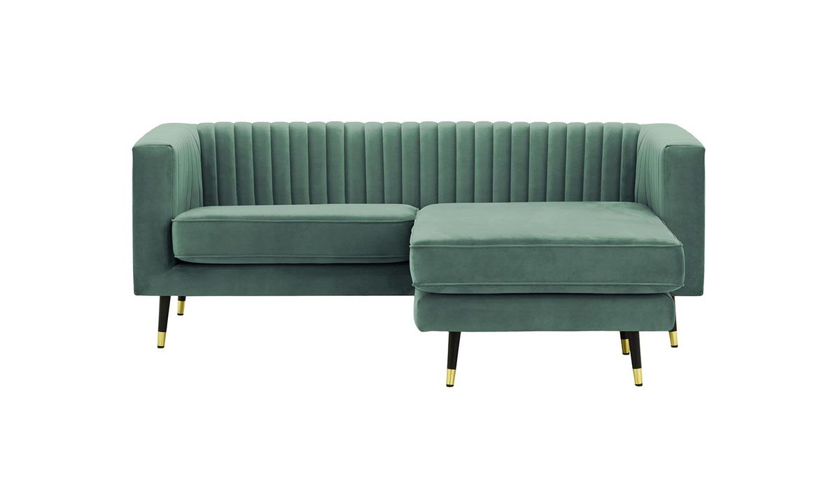 Canapé d’angle universel Slender, bleu - Velluto 12