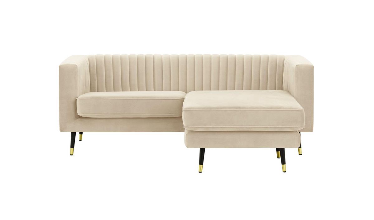 Canapé d’angle universel Slender, beige clair - Velluto 2