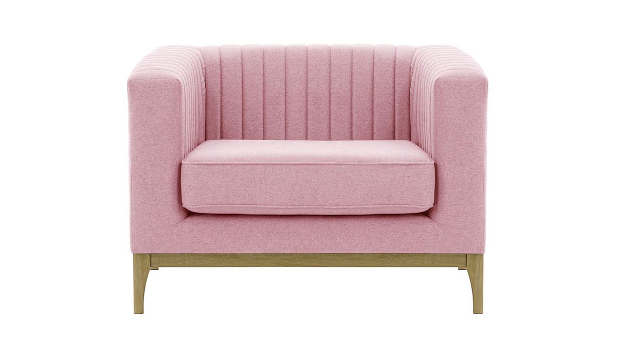 Fauteuil Slender Wood, Violet - Baku 16, Couleur des pieds: Noir wax