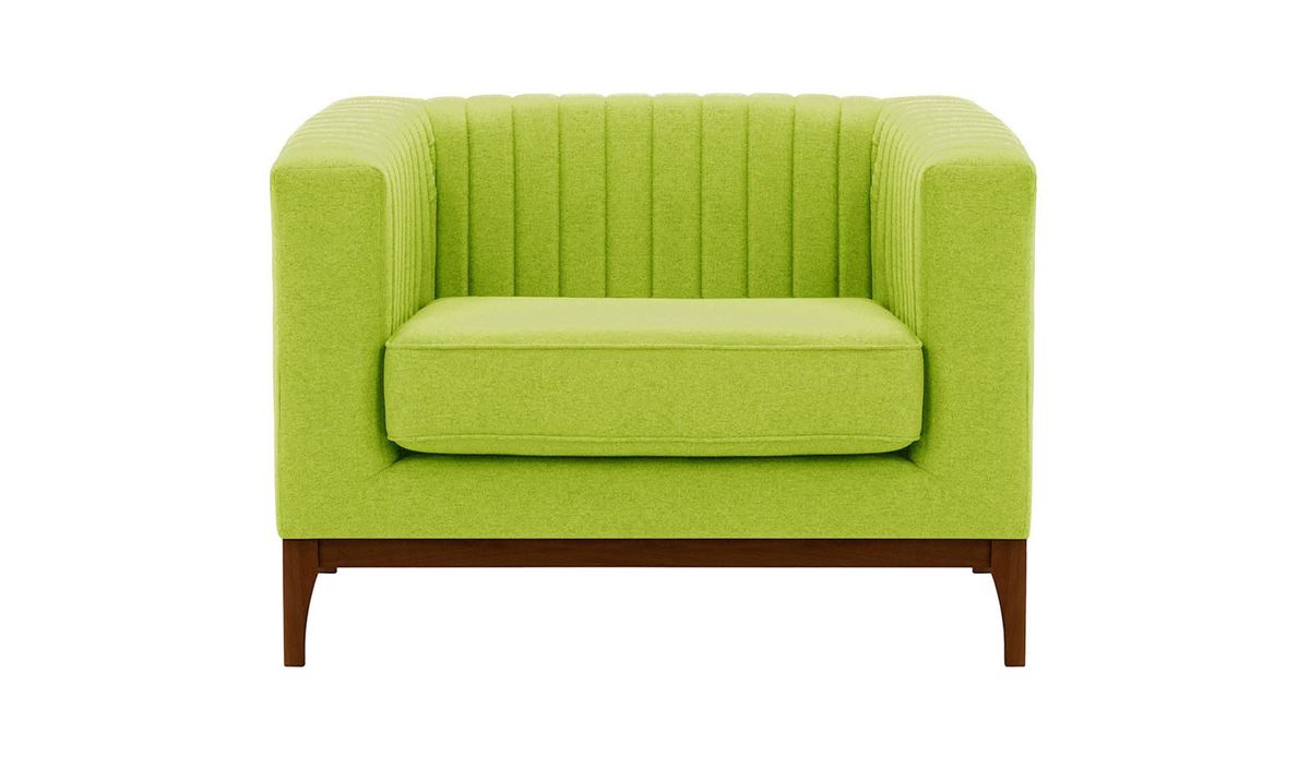 Fauteuil Slender Wood, vert citron - Baku 7