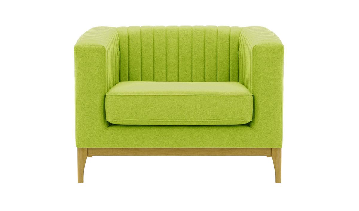 Fauteuil Slender Wood, vert citron - Baku 7