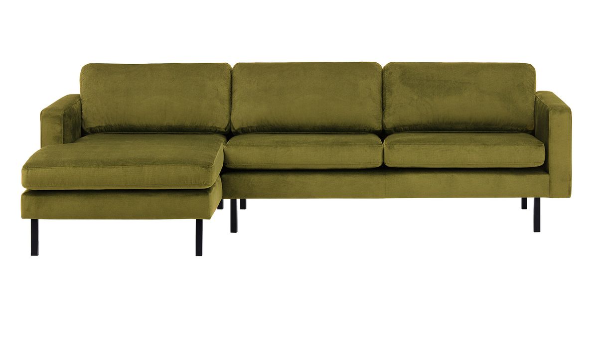 Canapé d’angle gauche Lioni, olive - Kronos 17