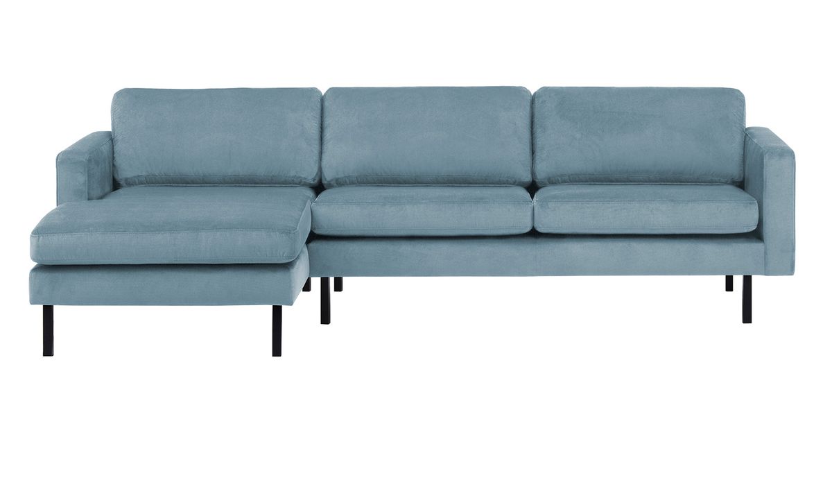 Canapé d’angle gauche Lioni, bleu ciel - Kronos 31