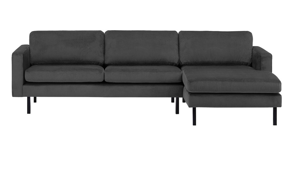 Canapé d’angle droit Lioni, gris foncé - Kronos 34