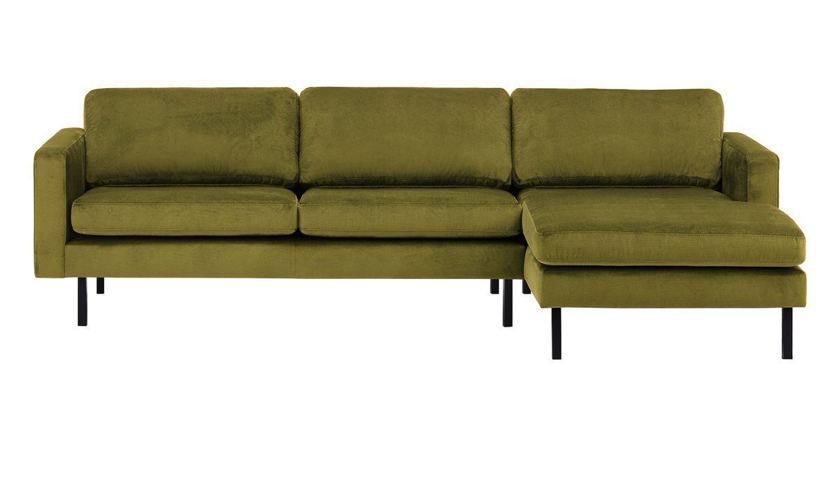 Canapé d’angle droit Lioni, olive - Kronos 17