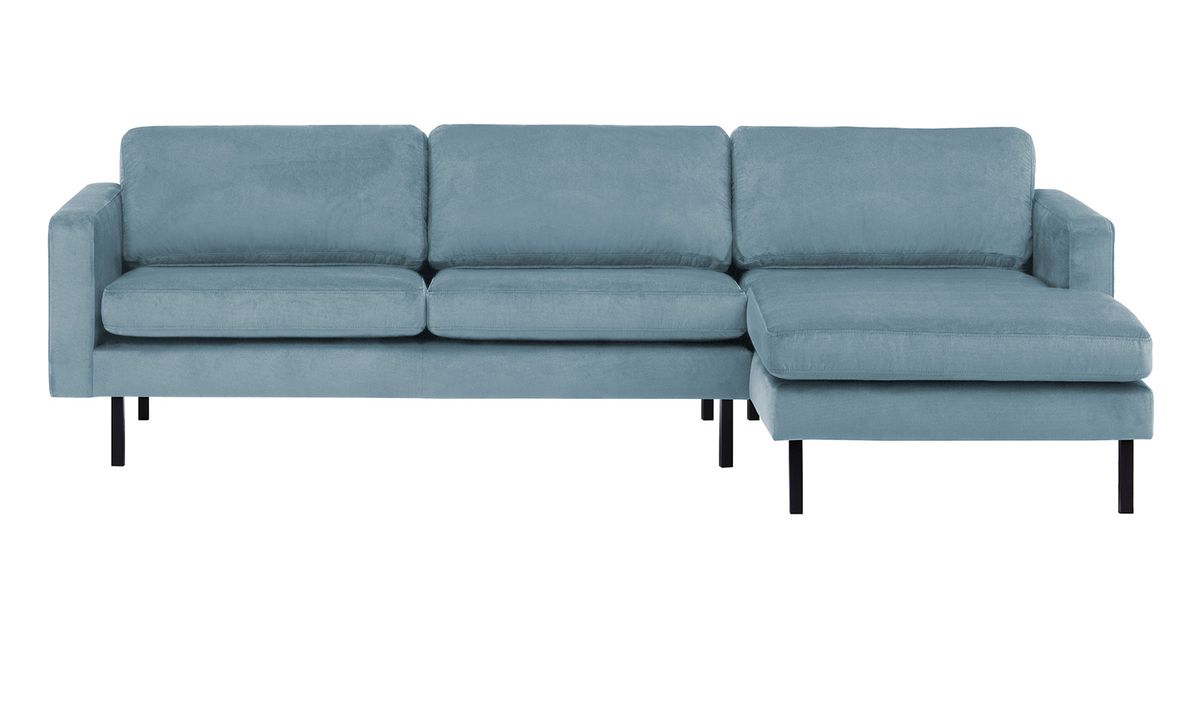Canapé d’angle droit Lioni, bleu ciel - Kronos 31