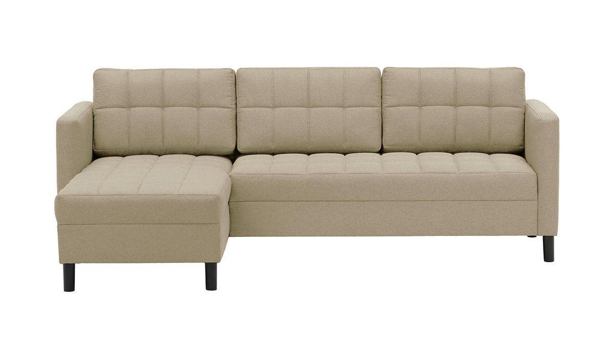 Canapé d’angle polyvalent avec pouf Ludo