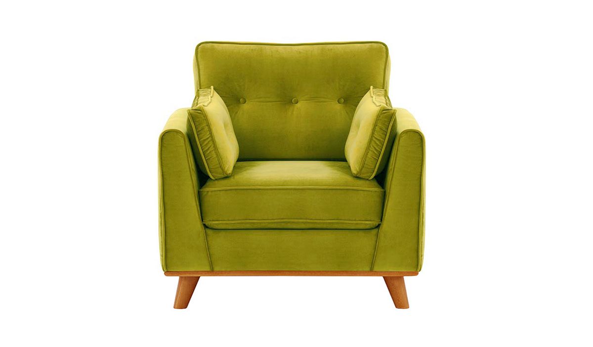Fauteuil Farrow, olive - Velluto 9, Couleur des pieds: aveo