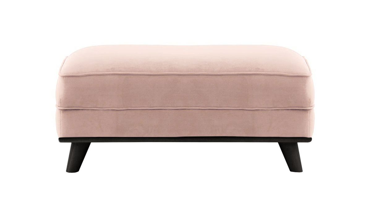 Pouf Farrow, lila/rose - Velluto 14, Couleur des pieds: Noir