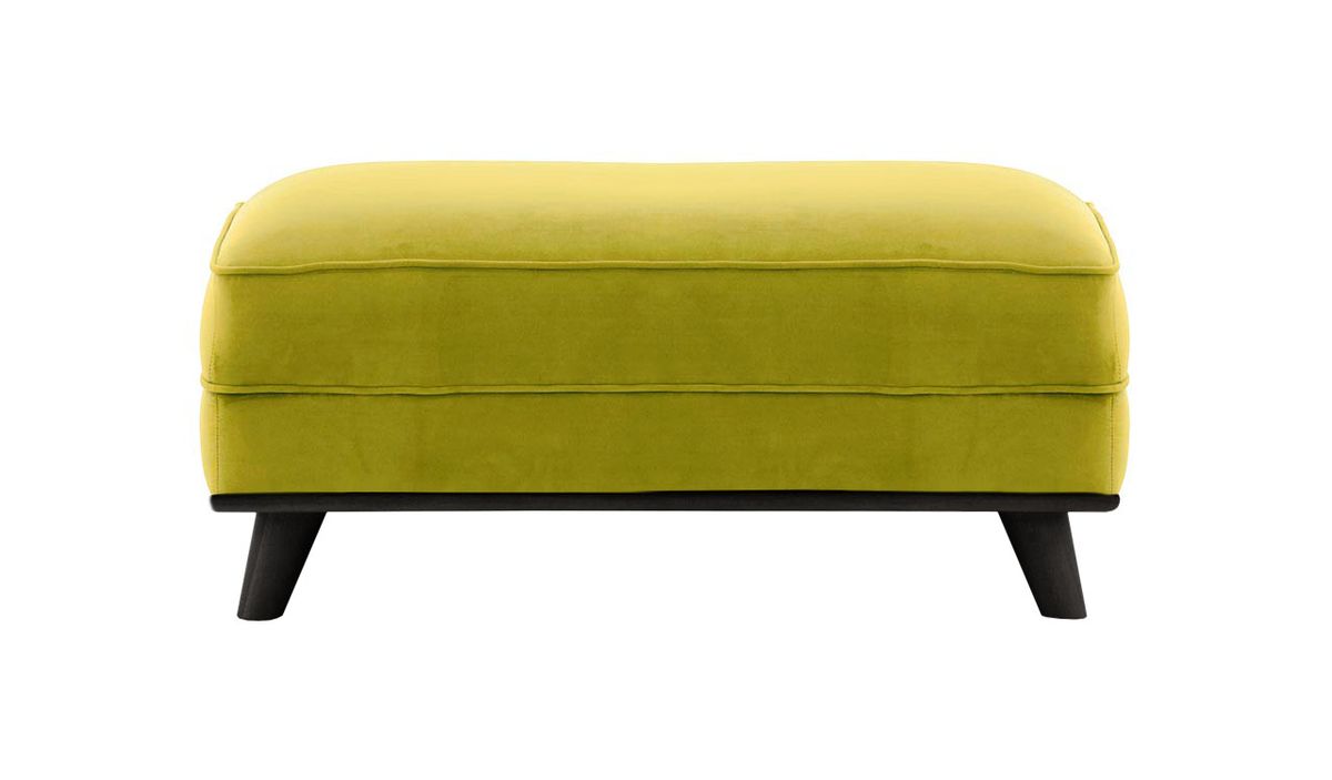 Pouf Farrow, olive - Velluto 9, Couleur des pieds: Noir