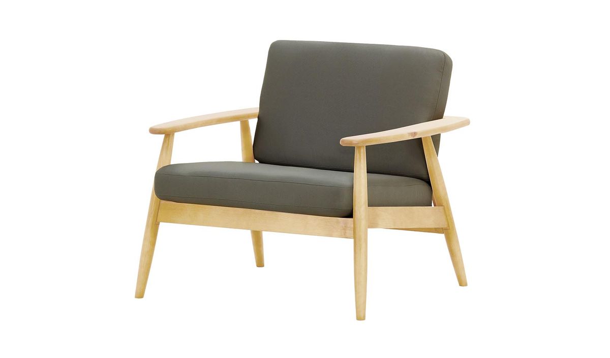 Fauteuil de jardin Demure Aqua, Kanaria 7029, Couleur des pieds: 8001 Chêne clair