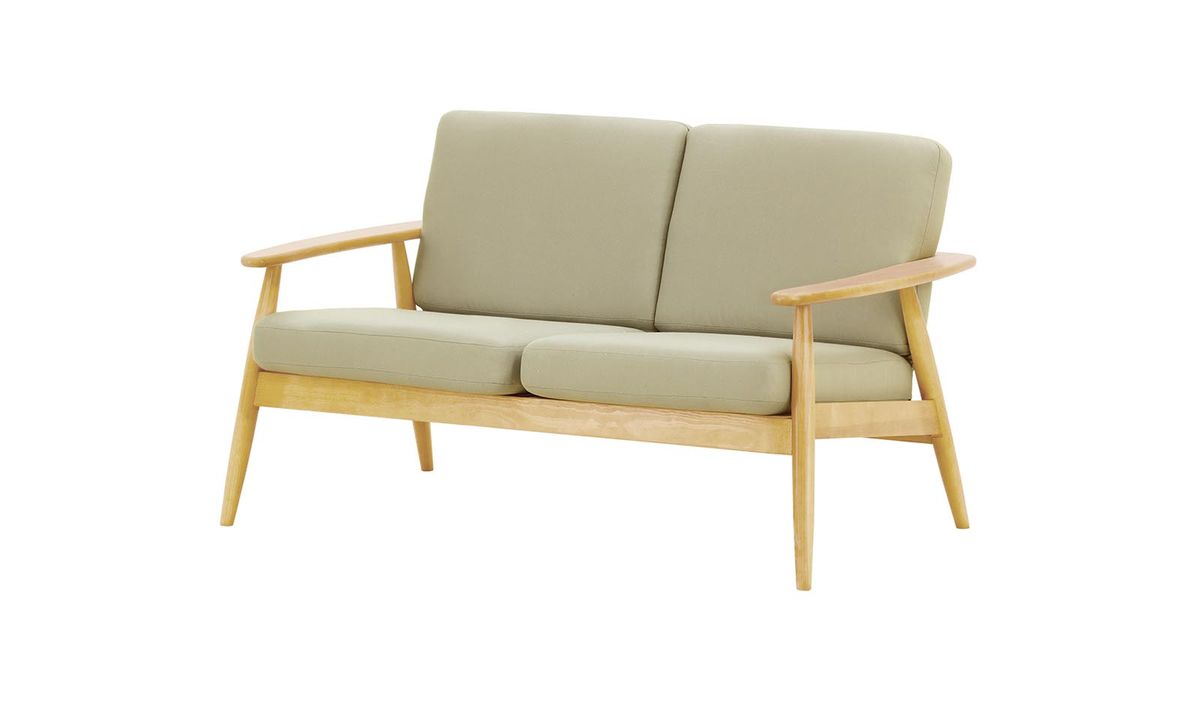 Canapé de jardin deux places Demure Aqua, Kanaria 7002, Couleur des pieds: 8001 Chêne clair