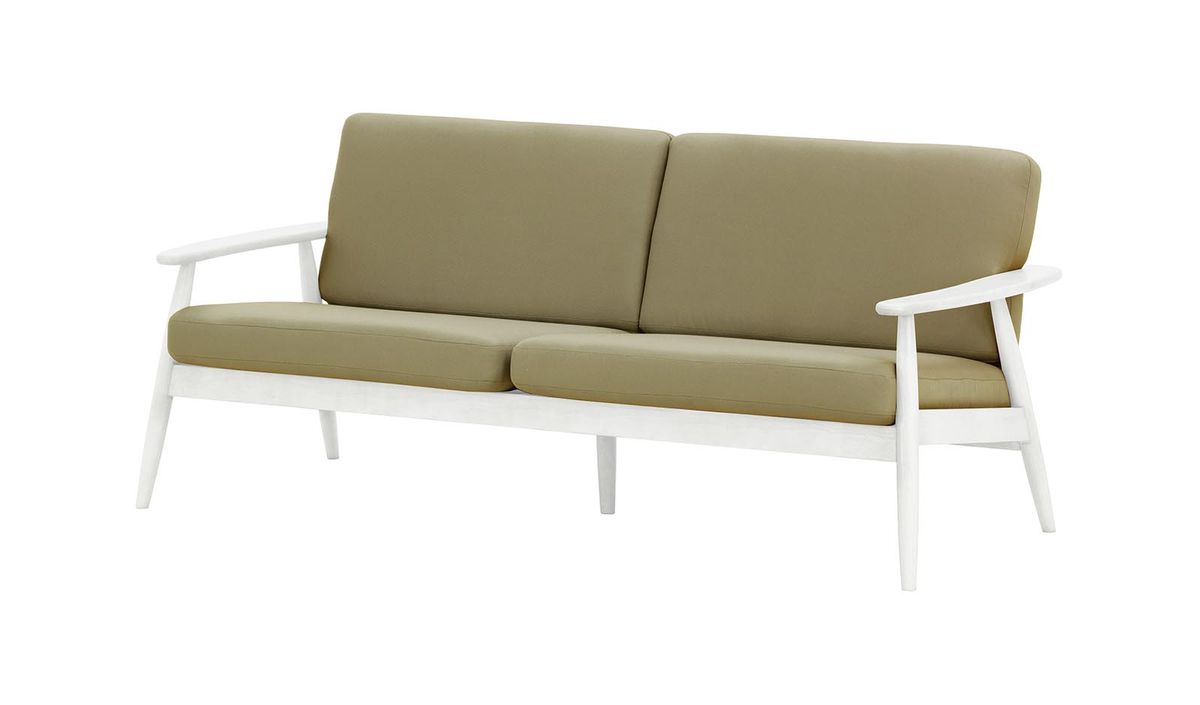 Canapé de jardin trois places Demure Aqua, Kanaria 7005, Couleur des pieds: 8035 blanc