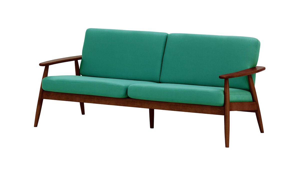 Canapé de jardin trois places Demure Aqua, Kanaria 7020, Couleur des pieds: 8007 Chêne foncé