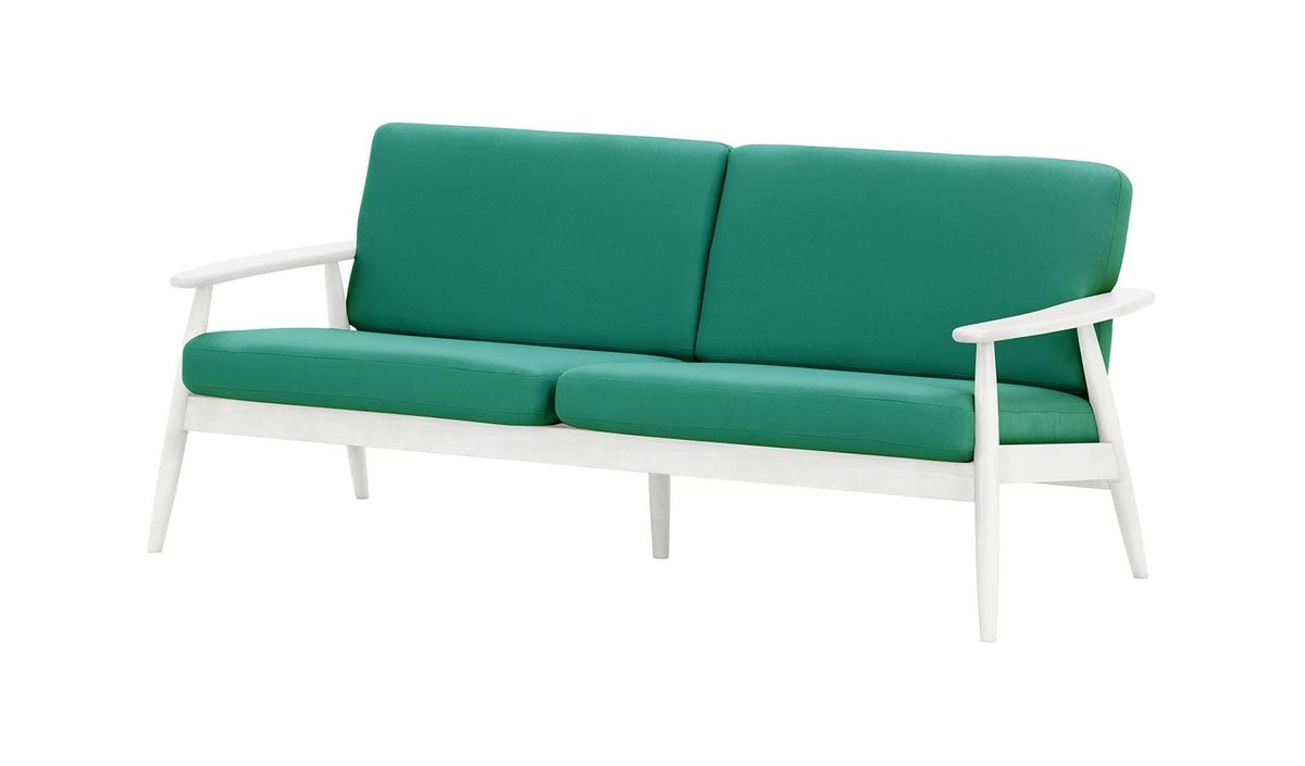 Canapé de jardin trois places Demure Aqua, Kanaria 7020, Couleur des pieds: 8035 blanc