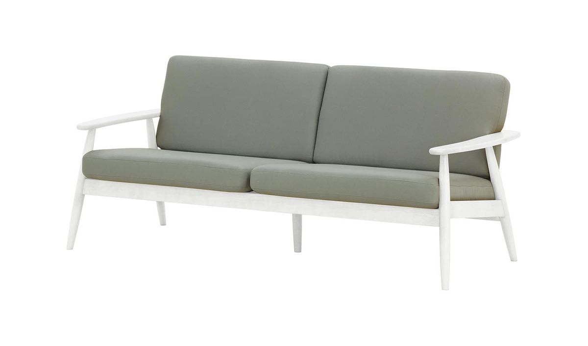 Canapé de jardin trois places Demure Aqua, Kanaria 7027, Couleur des pieds: 8035 blanc
