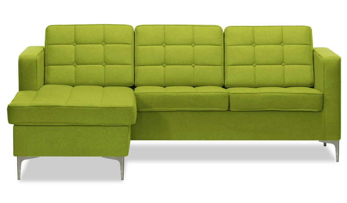 Canapé d’angle gauche Finn, vert citron - Baku 7