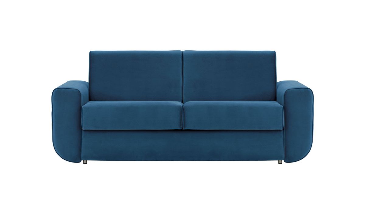 Salsa - Canapé trois places avec fonction couchage 140, bleu - Velluto 11